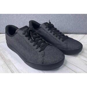 Kizik Irvine Knit Lace Up Sneakers Shoes Hands Free Black Gray Men's‎ 10.5/W 12
